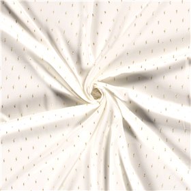 VISCOSE POPLIN PRINT LUREX STRIPE
