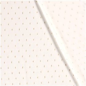 VISCOSE POPLIN PRINT LUREX STRIPE