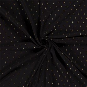 VISCOSE POPLIN PRINT LUREX STRIPE