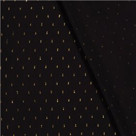 VISCOSE POPLIN PRINT LUREX STRIPE