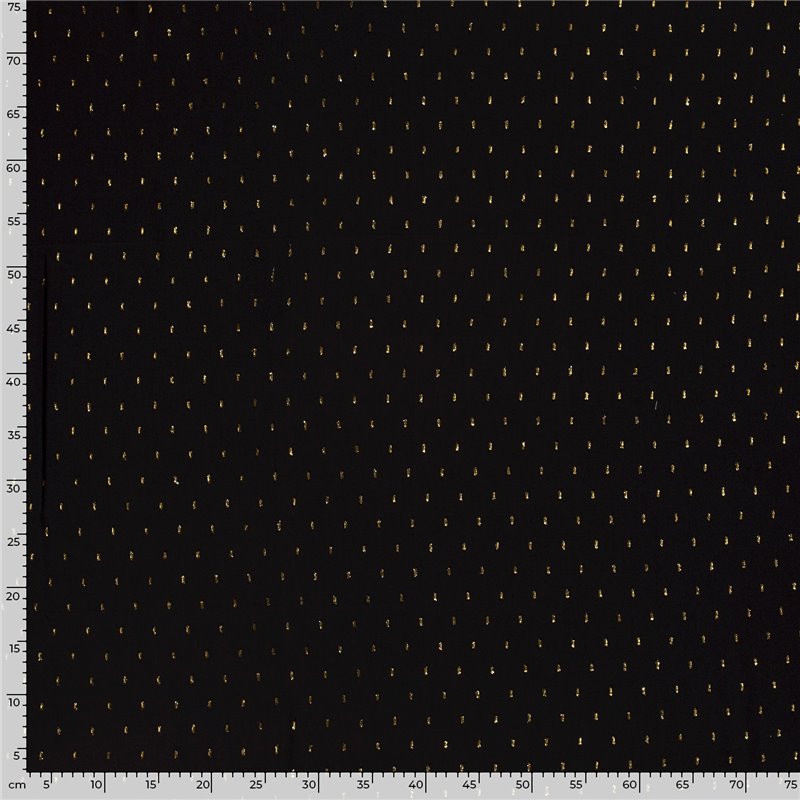 VISCOSE POPLIN PRINT LUREX STRIPE