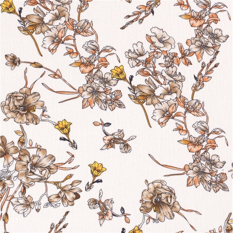 BORKEN CREPE YORYU FLOWERS
