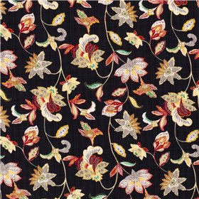 COTTON VISCOSE SLUB FLOWERS