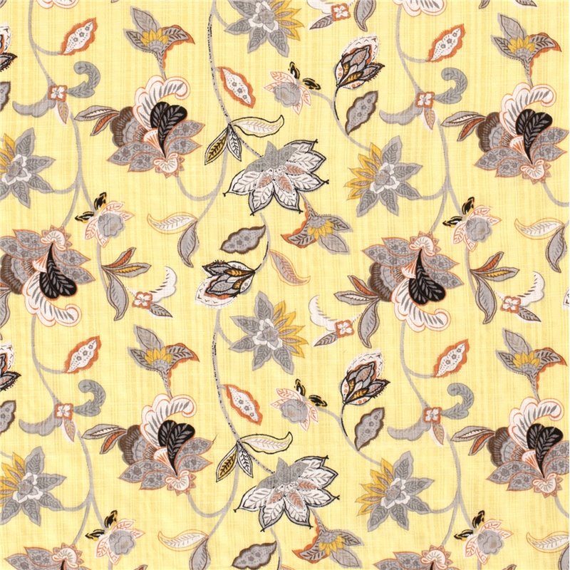 COTTON VISCOSE SLUB FLOWERS