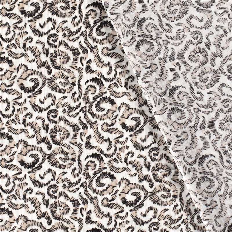 COTTON VISCOSE SLUB ABSTRACT
