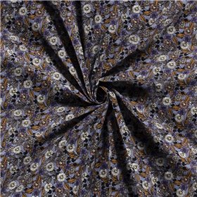 COTTON VISCOSE SLUB FLOWERS