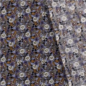 COTTON VISCOSE SLUB FLOWERS
