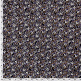 COTTON VISCOSE SLUB FLOWERS