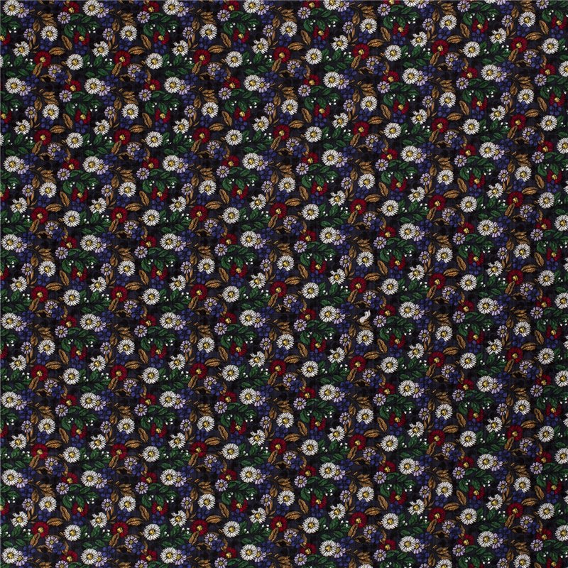 COTTON VISCOSE SLUB FLOWERS