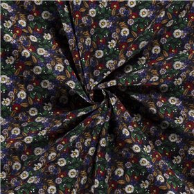 COTTON VISCOSE SLUB FLOWERS