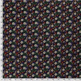 COTTON VISCOSE SLUB FLOWERS