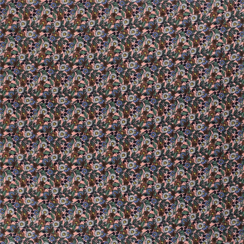 COTTON VISCOSE SLUB FLOWERS