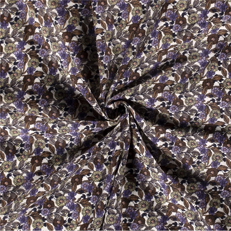 COTTON VISCOSE SLUB FLOWERS