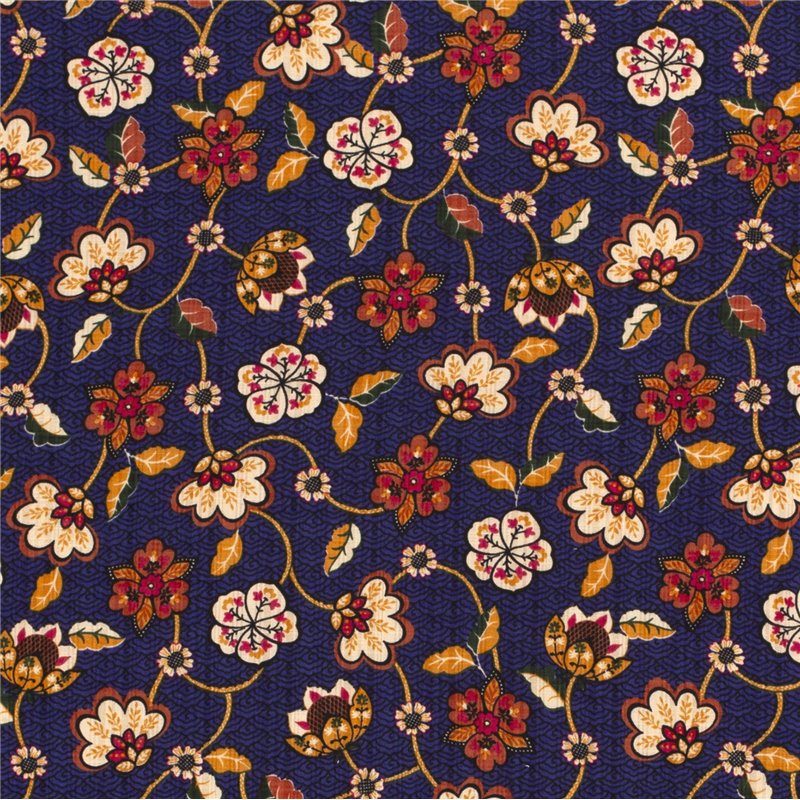 COTTON VISCOSE SLUB FLOWERS