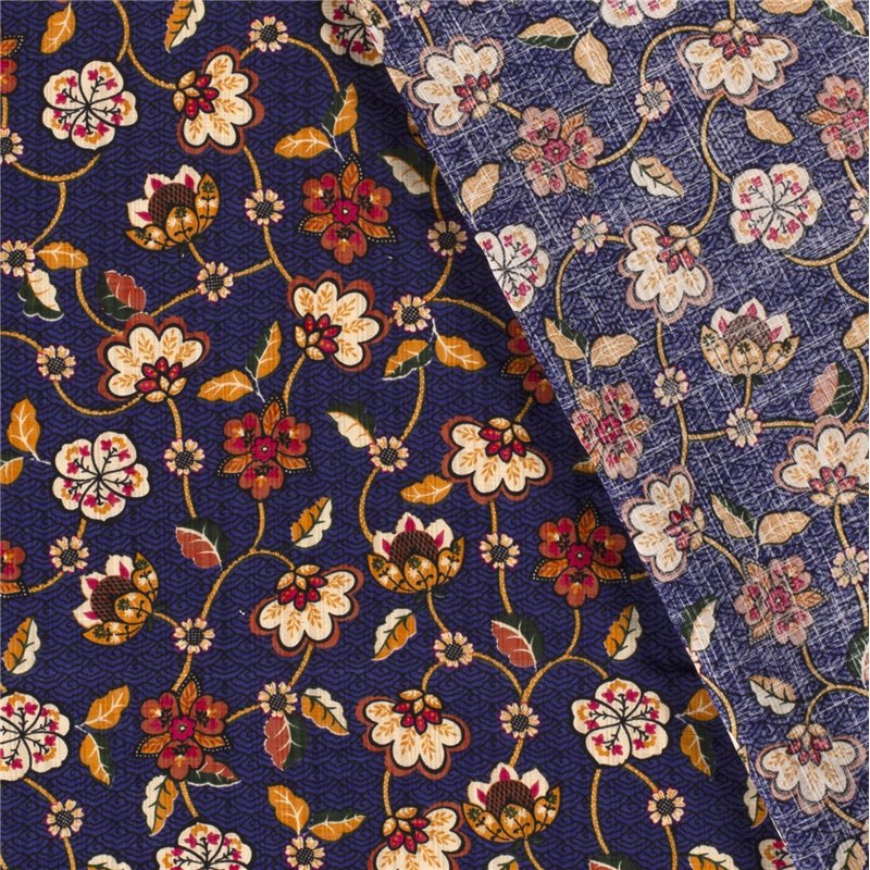 COTTON VISCOSE SLUB FLOWERS