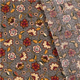 COTTON VISCOSE SLUB FLOWERS