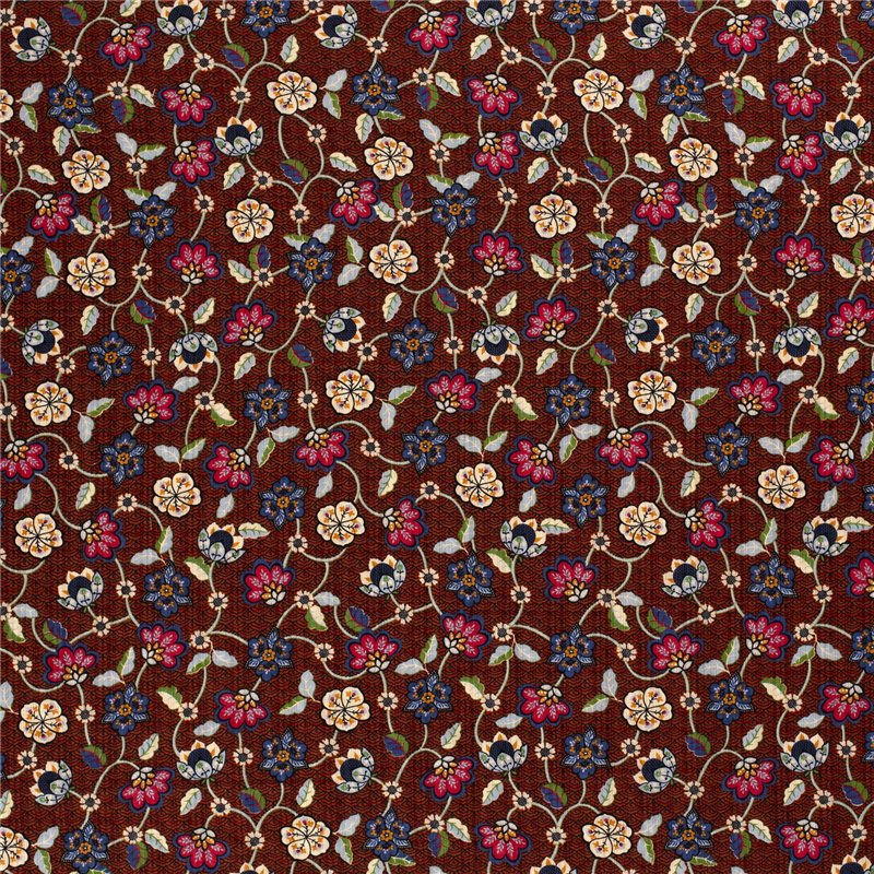 COTTON VISCOSE SLUB FLOWERS