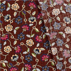 COTTON VISCOSE SLUB FLOWERS