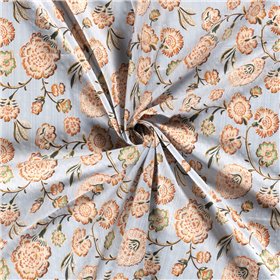 COTTON VISCOSE SLUB FLOWERS