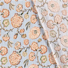 COTTON VISCOSE SLUB FLOWERS