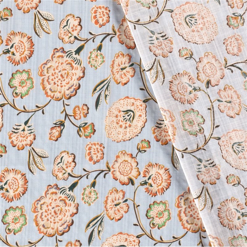 COTTON VISCOSE SLUB FLOWERS