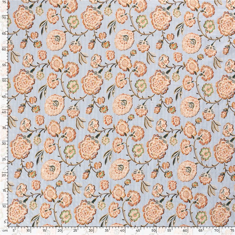 COTTON VISCOSE SLUB FLOWERS