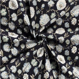 COTTON VISCOSE SLUB FLOWERS