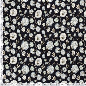COTTON VISCOSE SLUB FLOWERS