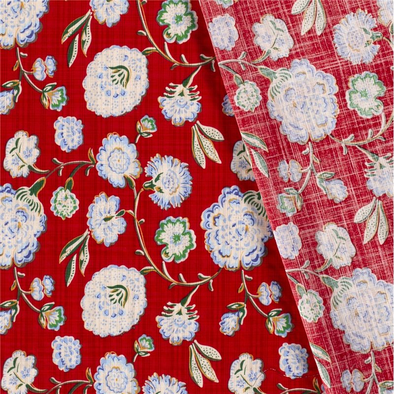 COTTON VISCOSE SLUB FLOWERS