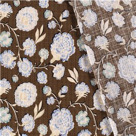 COTTON VISCOSE SLUB FLOWERS
