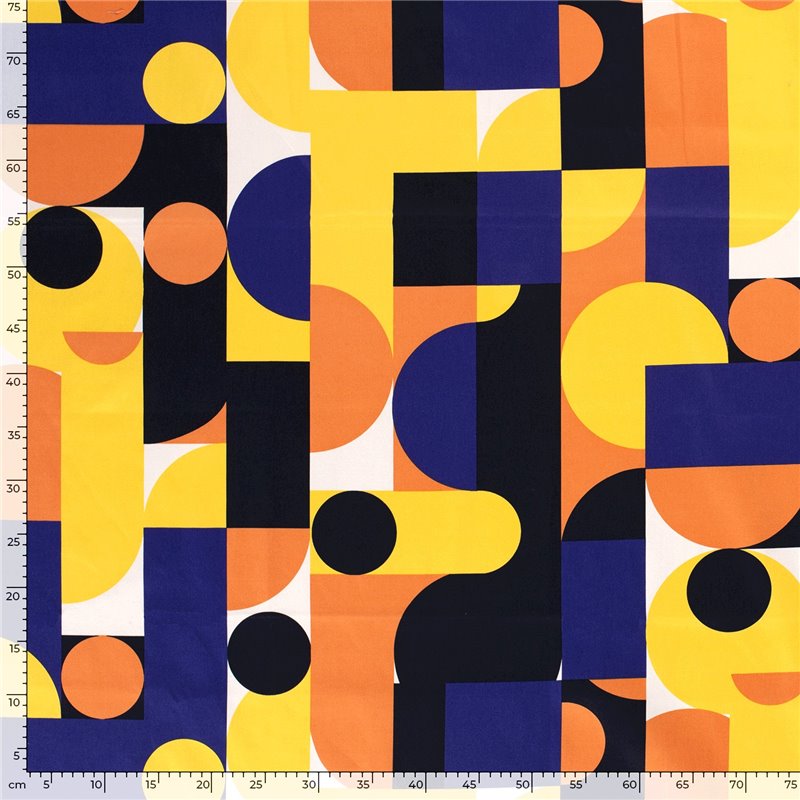 COTTON SATIN ABSTRACT