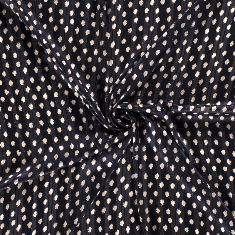 POLY CHIFFON DAMAST LUREX DOTS