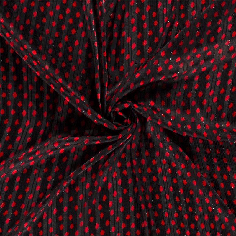 POLY CHIFFON DAMAST LUREX DOTS