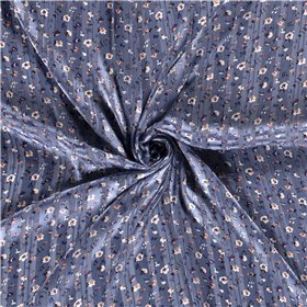 POLY CHIFFON DAMAST LUREX FLOWERS