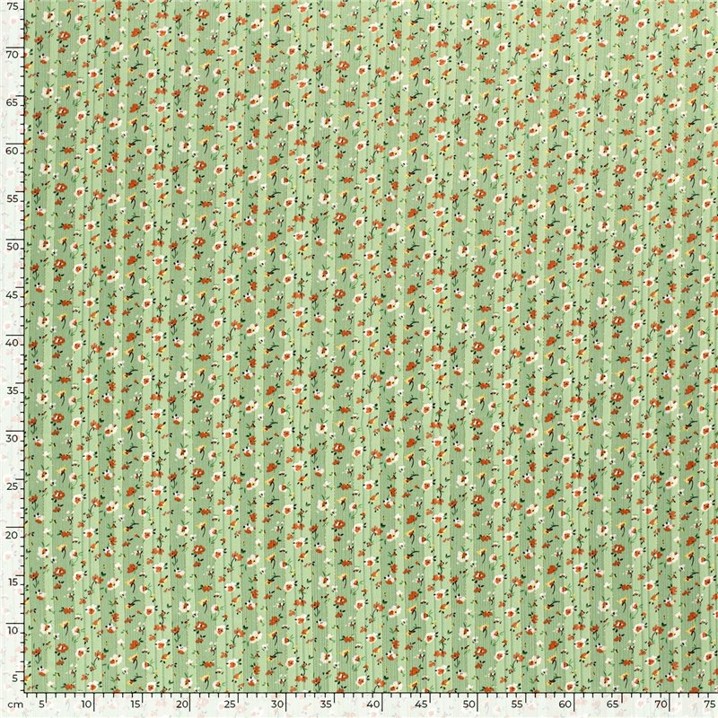 POLY CHIFFON DAMAST LUREX FLOWERS