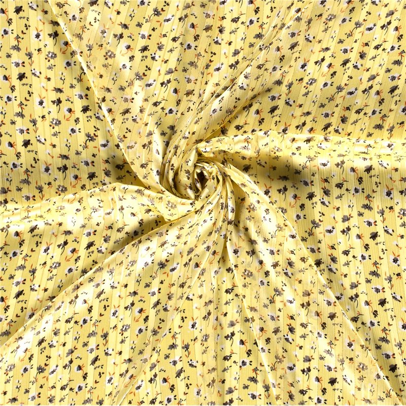 POLY CHIFFON DAMAST LUREX FLOWERS