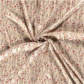 POLY CHIFFON DAMAST LUREX FLOWERS