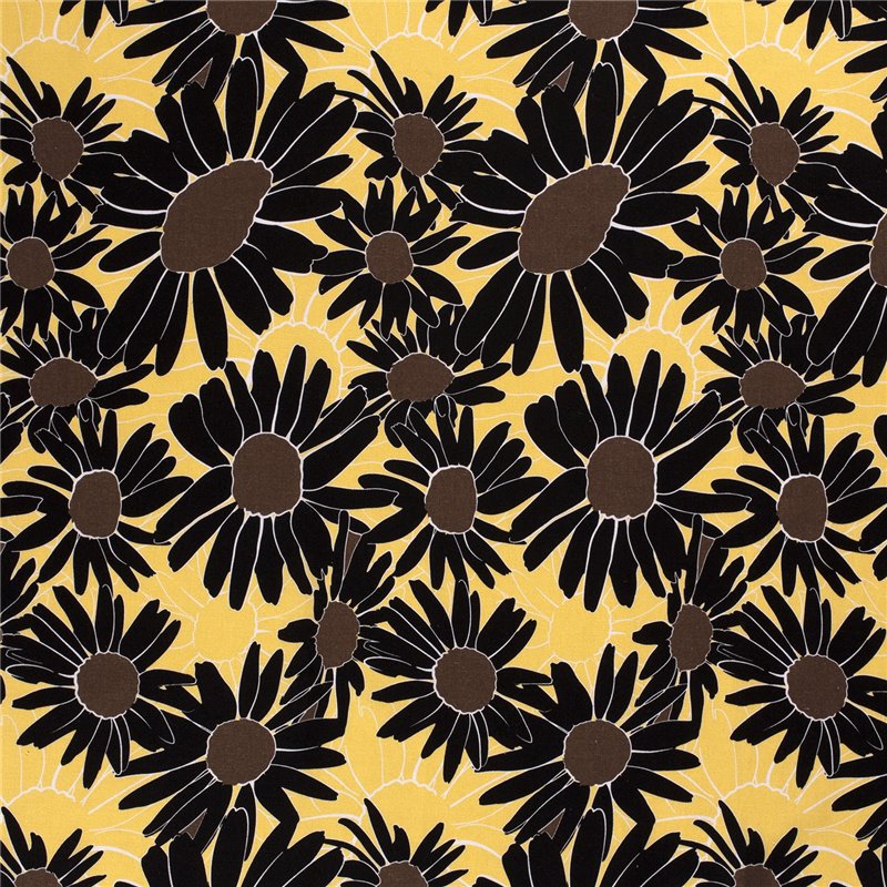 WOVEN VISCOSE LINNEN FLOWERS