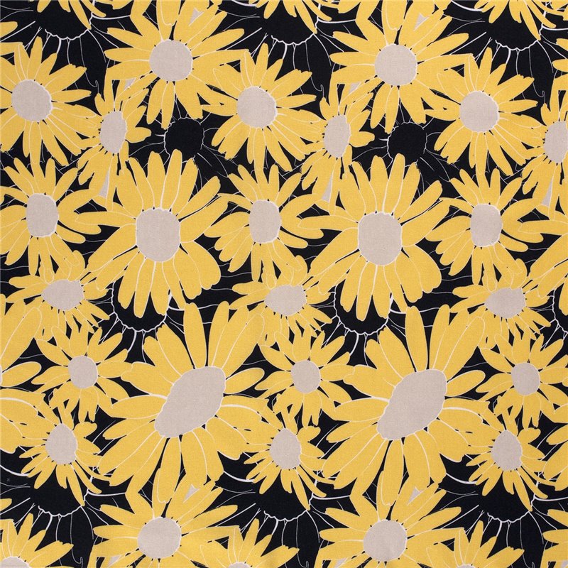 WOVEN VISCOSE LINNEN FLOWERS