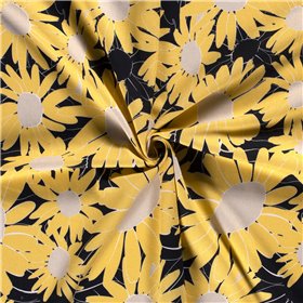 WOVEN VISCOSE LINNEN FLOWERS