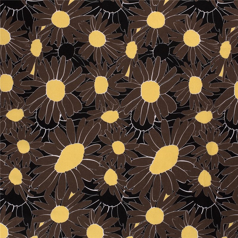 WOVEN VISCOSE LINNEN FLOWERS