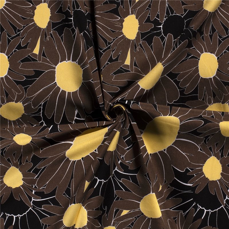 WOVEN VISCOSE LINNEN FLOWERS