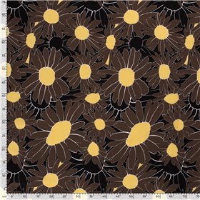 WOVEN VISCOSE LINNEN FLOWERS