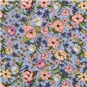 WOVEN VISCOSE LINNEN FLOWERS