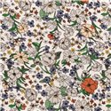 WOVEN VISCOSE LINNEN FLOWERS