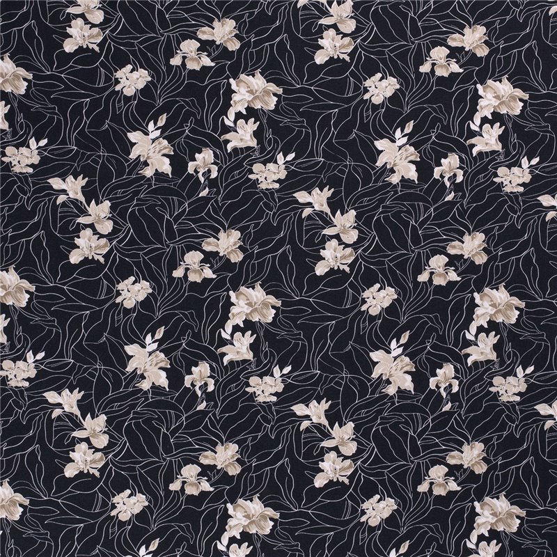 WOVEN VISCOSE LINNEN FLOWERS