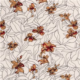 WOVEN VISCOSE LINNEN FLOWERS