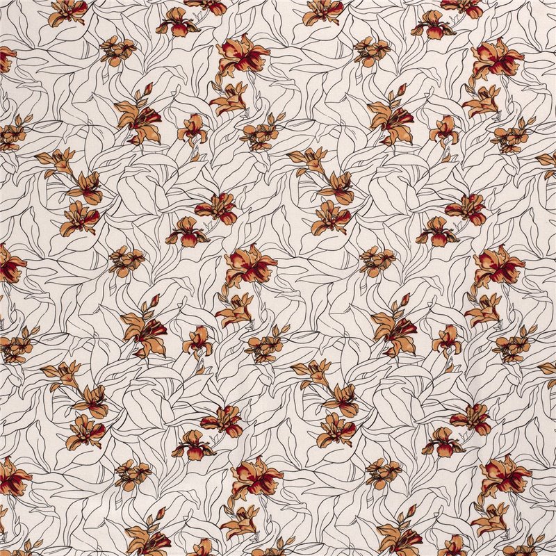WOVEN VISCOSE LINNEN FLOWERS