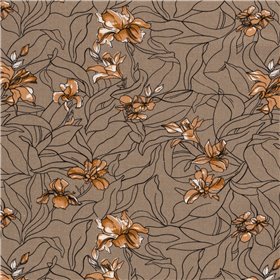 WOVEN VISCOSE LINNEN FLOWERS
