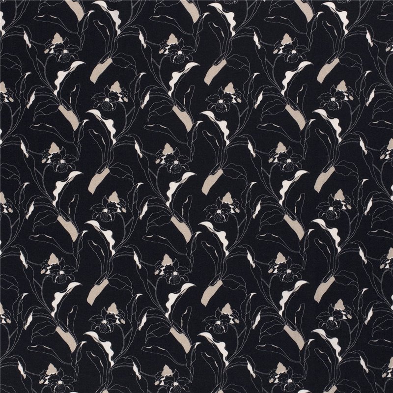 WOVEN VISCOSE LINNEN FLOWERS